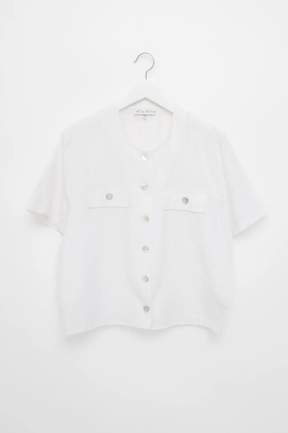 0055_CROP OVERSHIRT WITH MOTHER OF PEARL BUTTONS