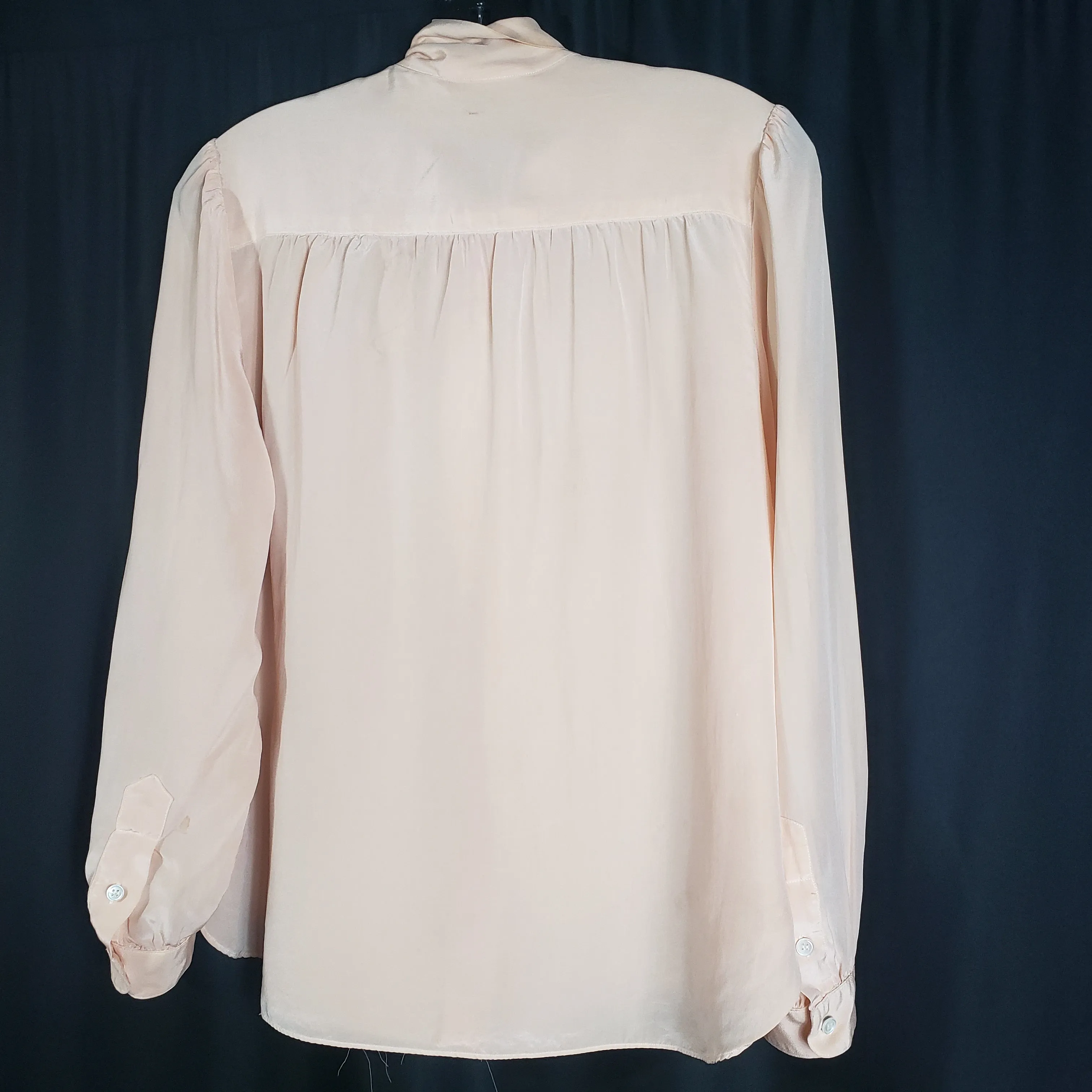 1970s Evan Picone Petites Silk Blouse Size 12