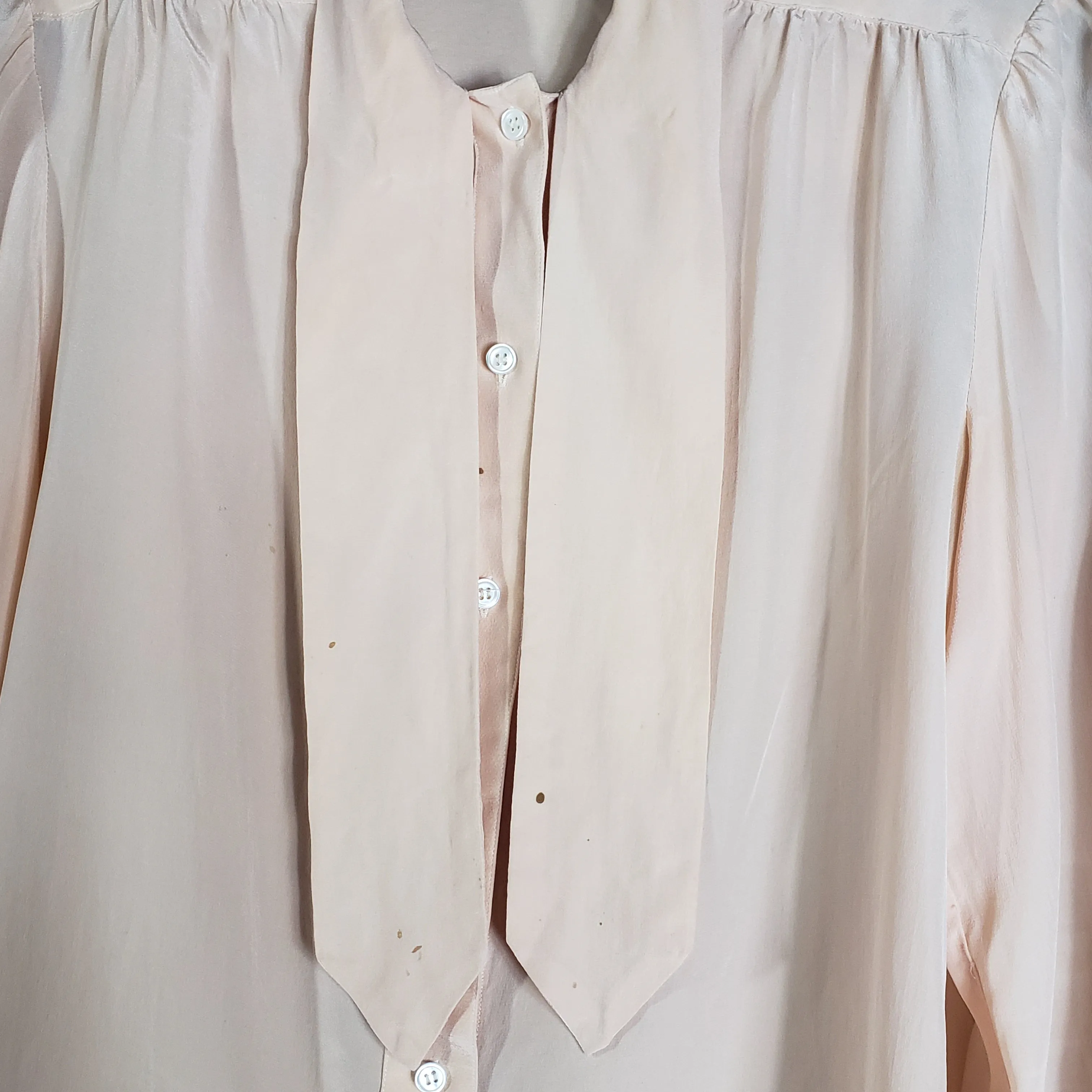 1970s Evan Picone Petites Silk Blouse Size 12