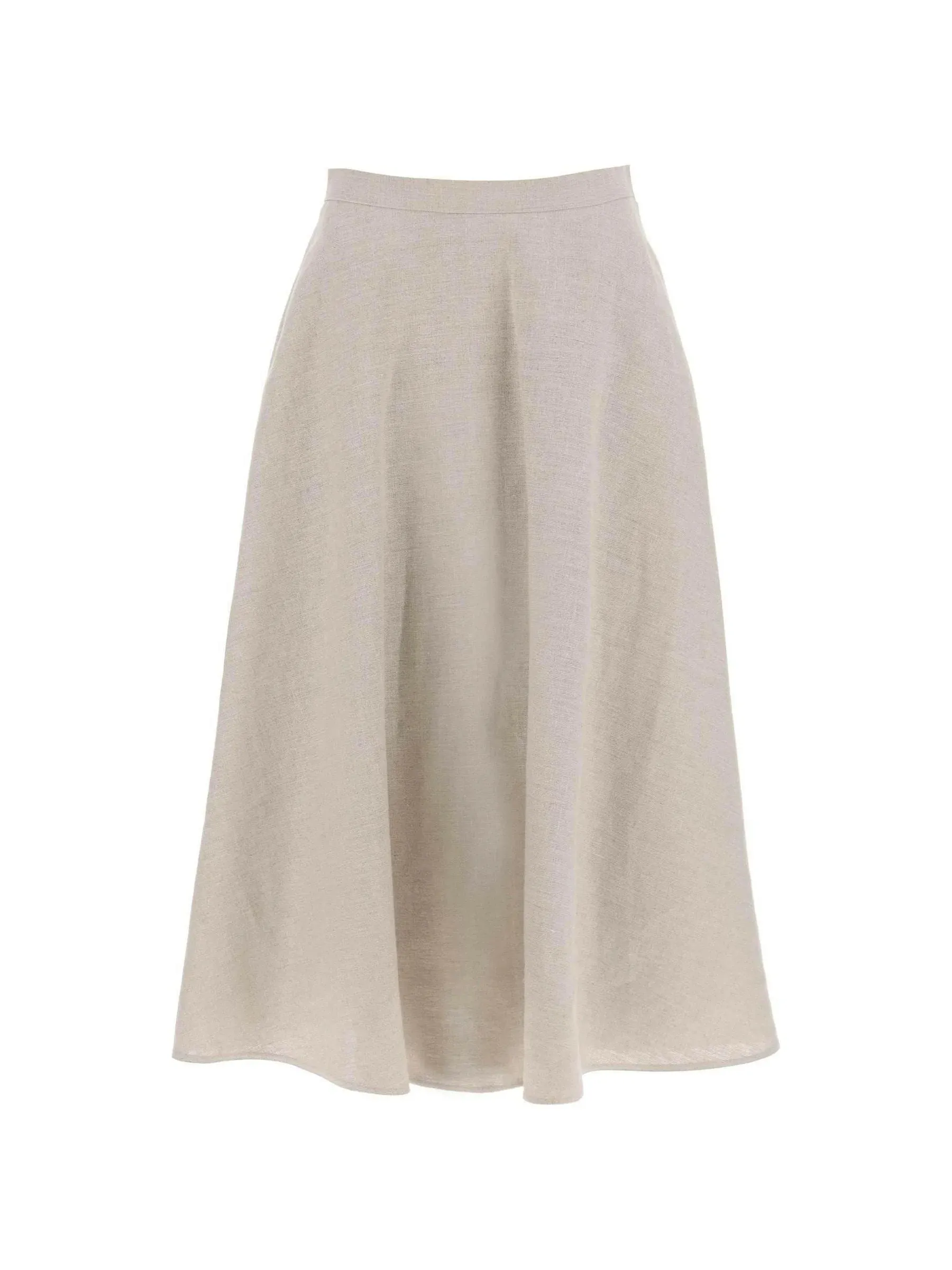 A-Line Midi Skirt in Linen