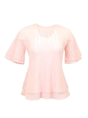 AMT Mesh Peplum Top