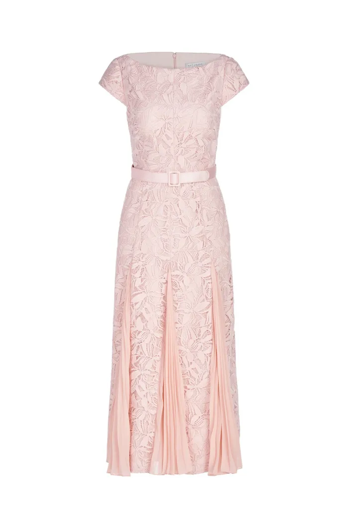 Angelina Lace Tea Length Dress