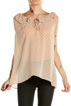 Beige Polka Dot Blouse