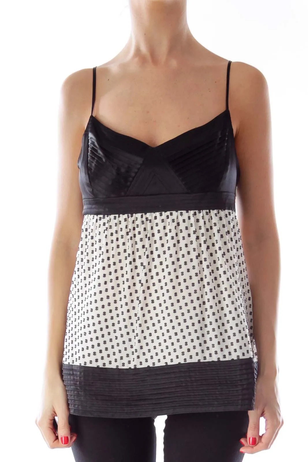 Black & White Polka Dot Cami Top