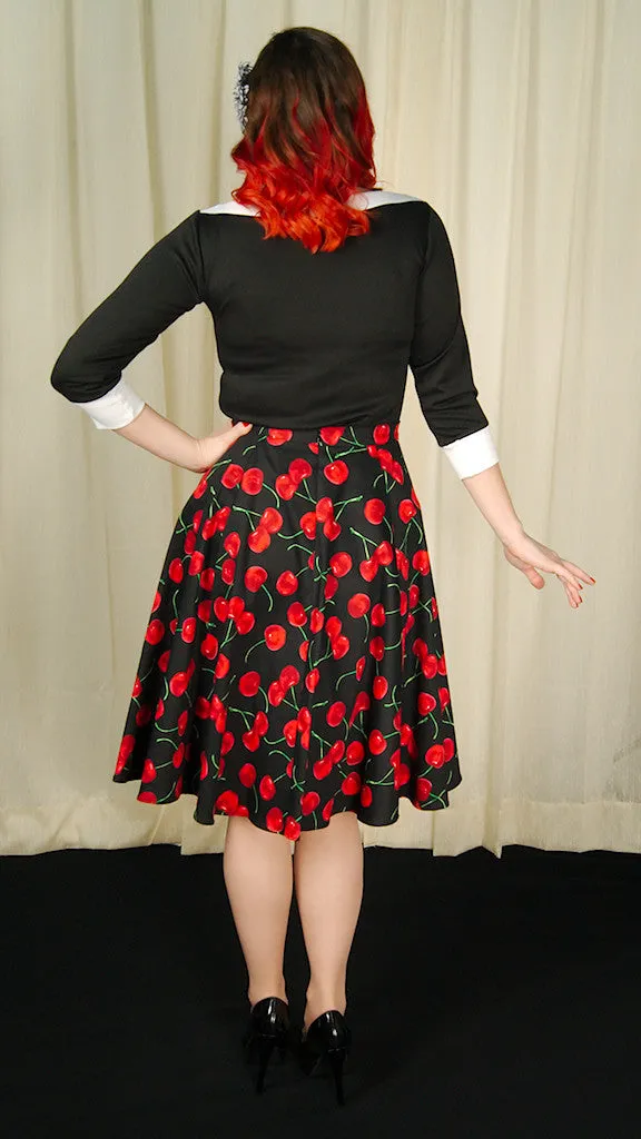 Black Cherries Circle Skirt