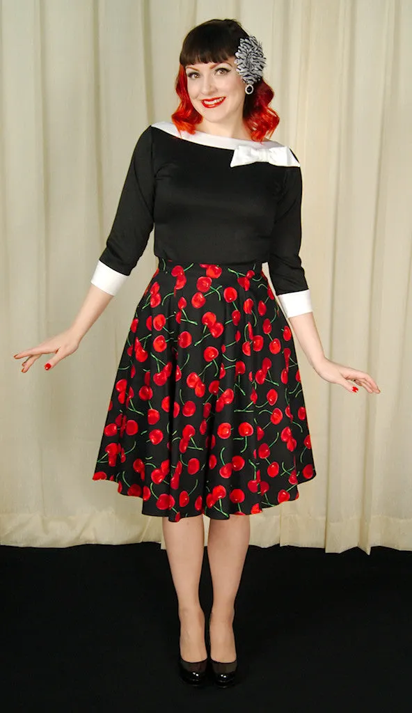 Black Cherries Circle Skirt