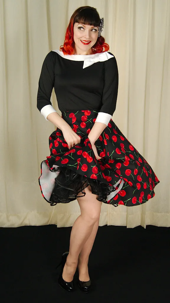 Black Cherries Circle Skirt