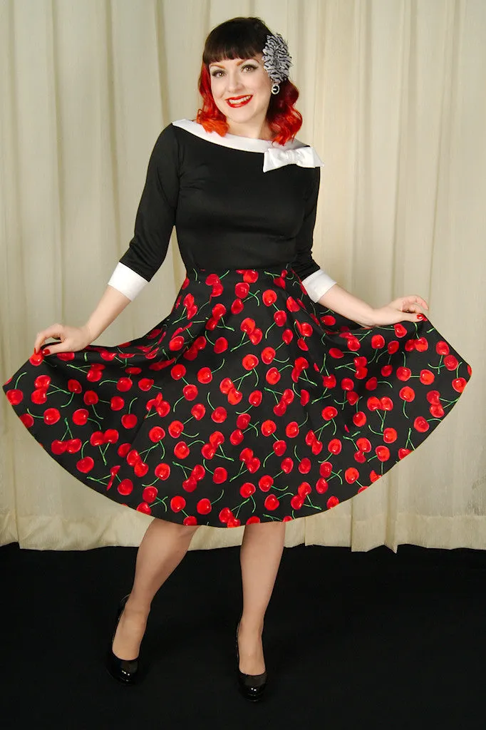 Black Cherries Circle Skirt