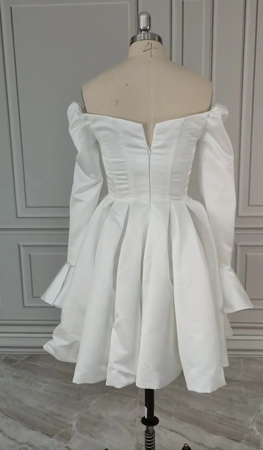 Celine Off Shoulder Satin Wedding Dress All Sizes/Colors