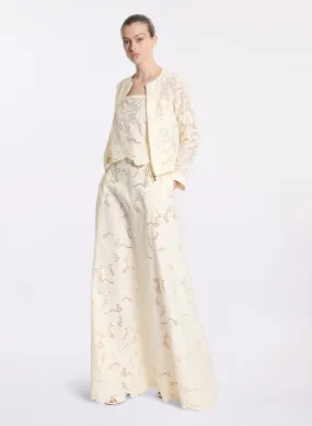 Cotton Embroidered Long Skirt