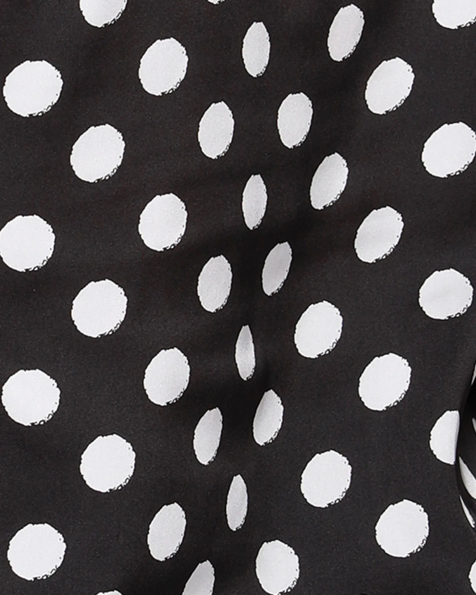 Delilah Button Up Polka Dot Top | BLACK/WHITE