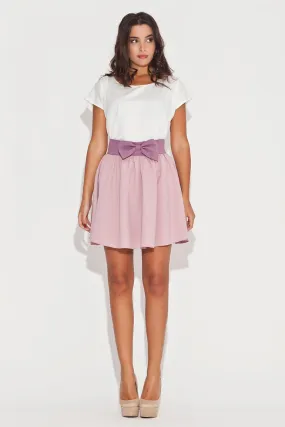 Elegant Bow-Accented Flared Mini Skirt