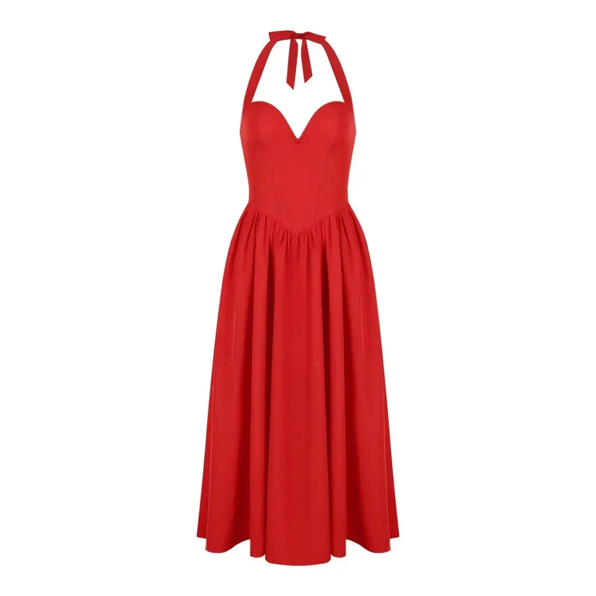 Elegant Fit and Flare Christmas Party Dress