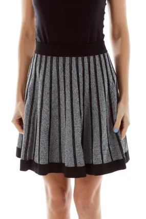 Gray Flared Skirt