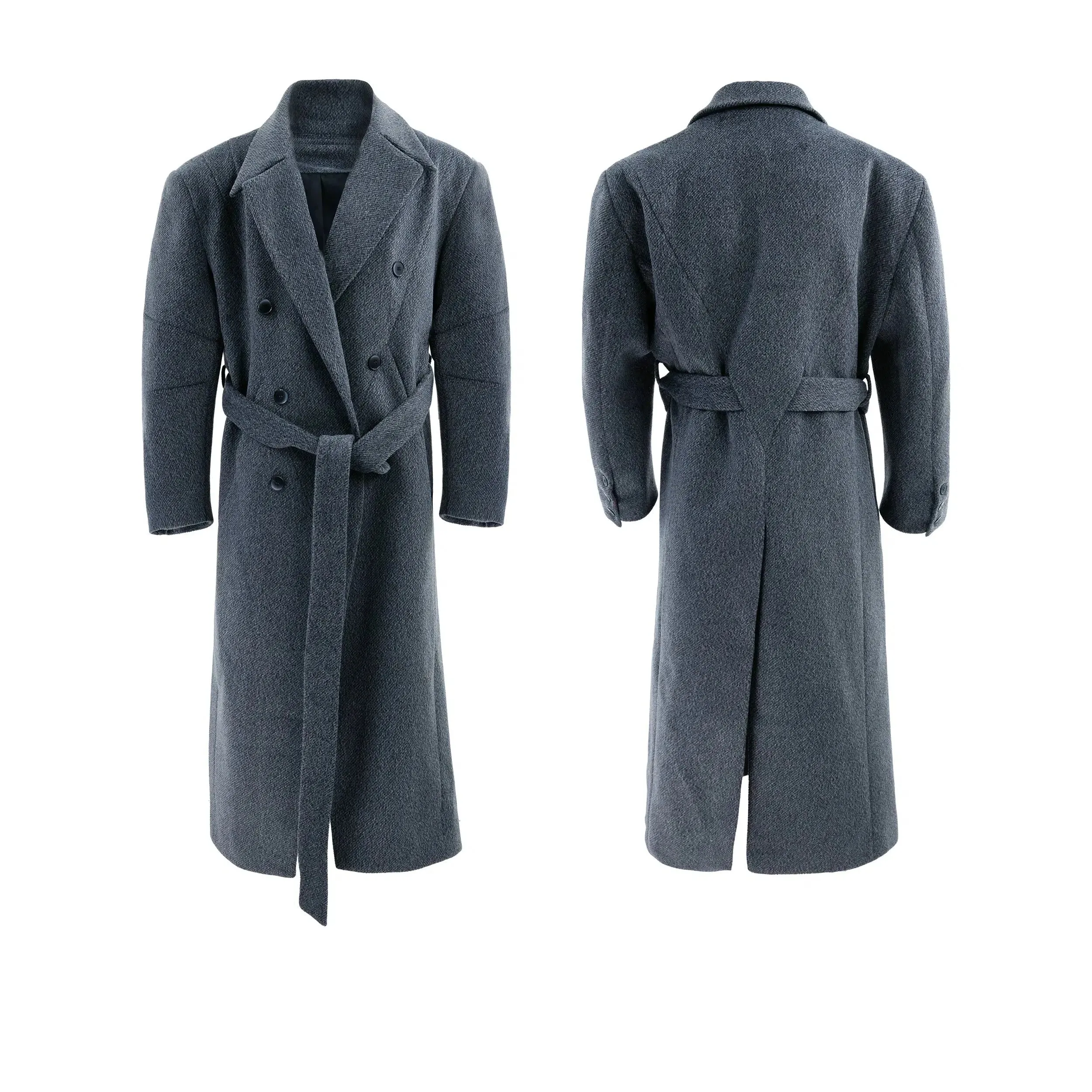 Heavyweight Double-Breasted Wool Trench Coat