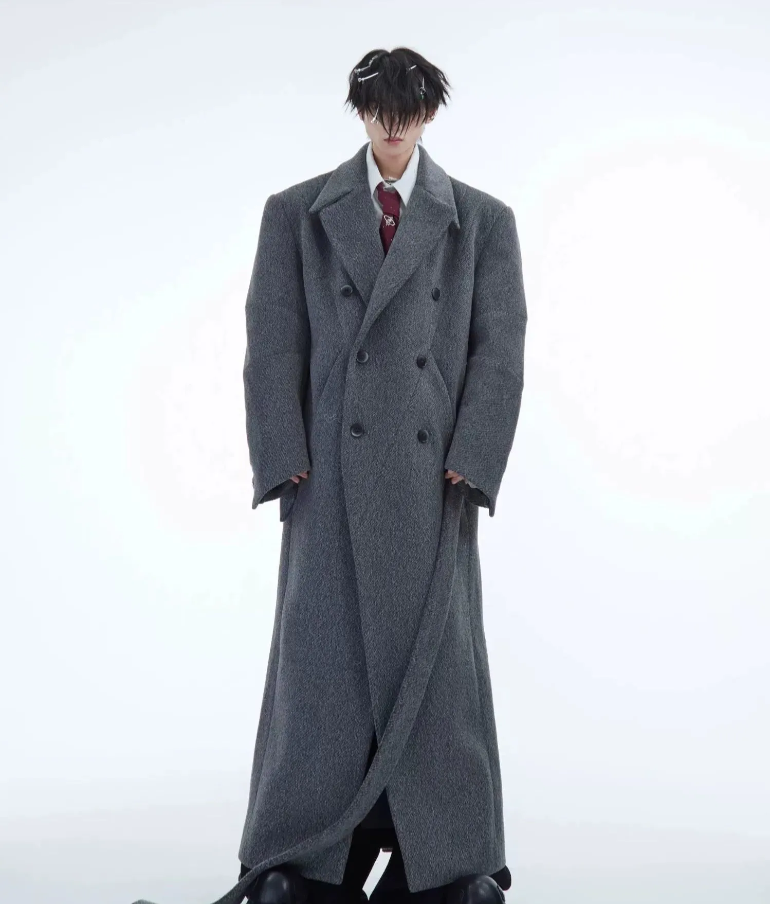 Heavyweight Double-Breasted Wool Trench Coat