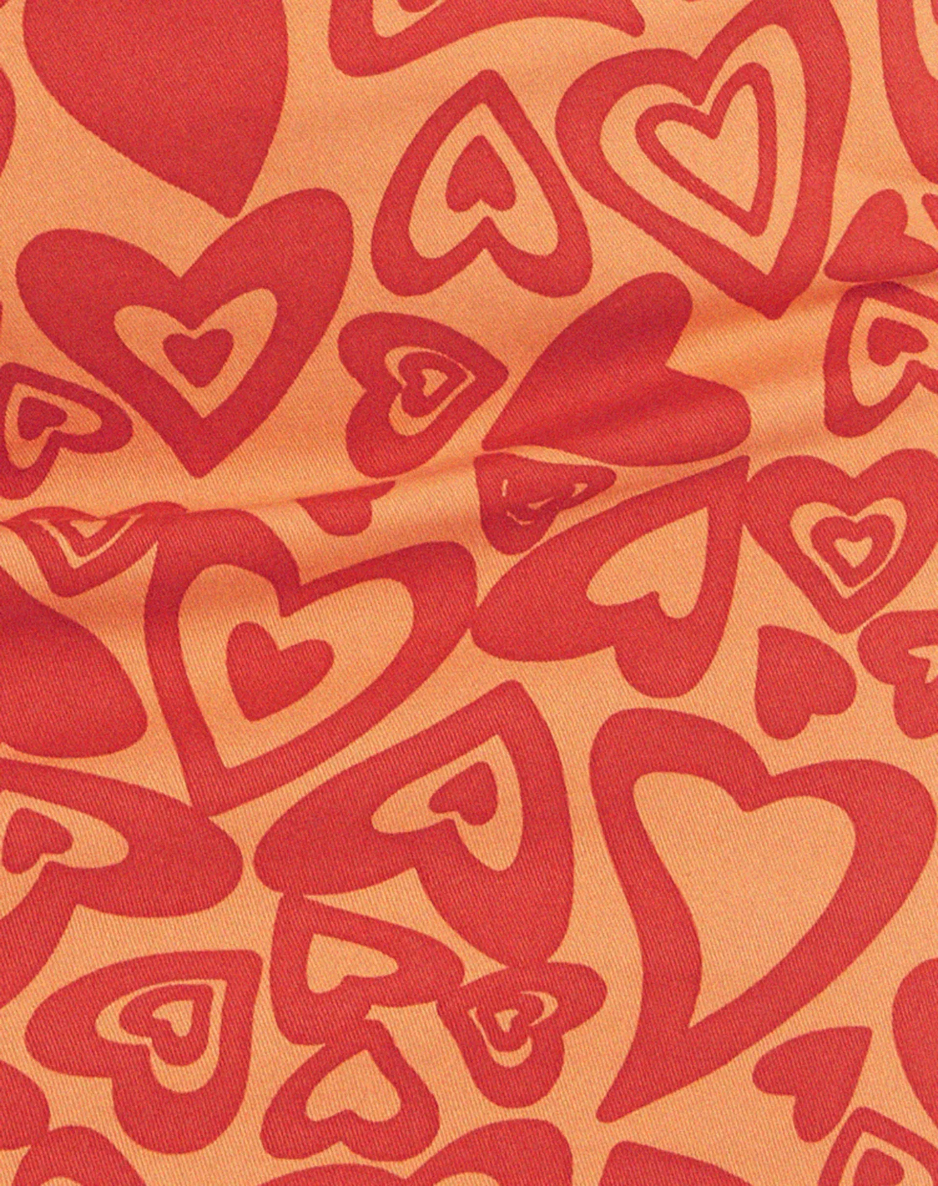 Ima Mini Skirt in Retro Heart Orange