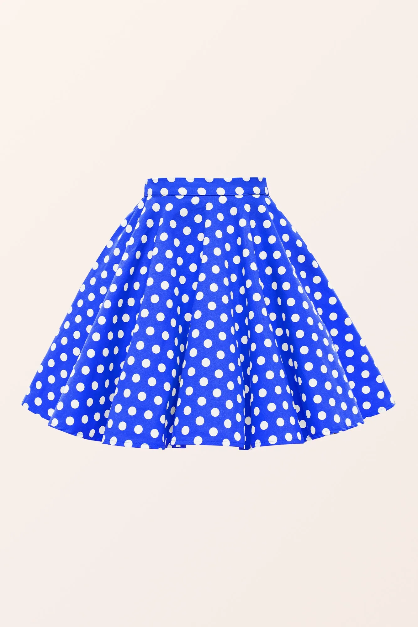 Kids Polka Dot Swing Skirt - Royal Blue