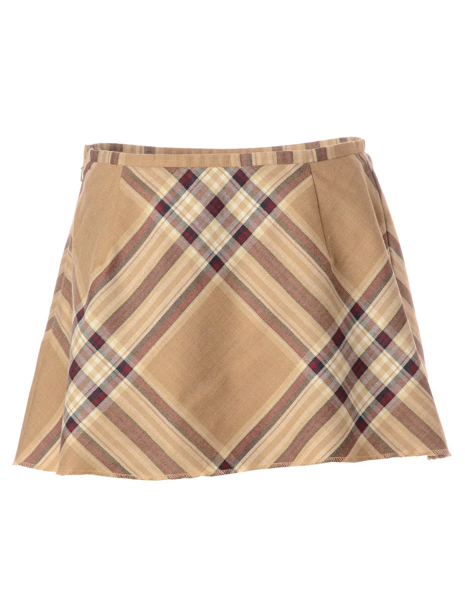 Label Super Short Tartan Skirt