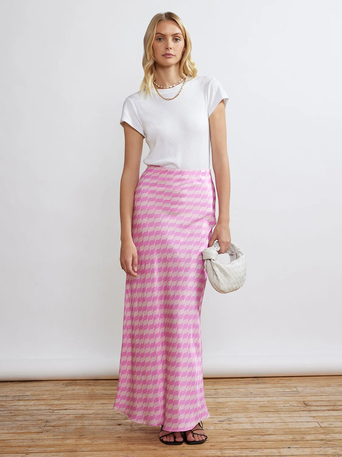 Layla Pink Wavy Tile Skirt