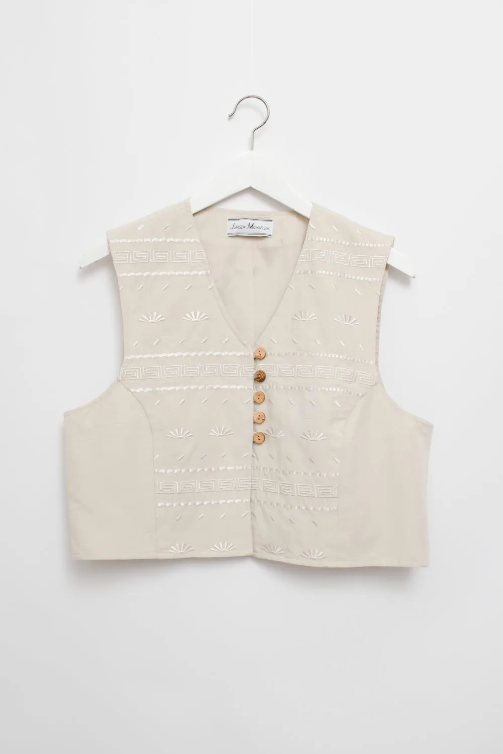 LINEN VISCOSE VINTAGE SUIT VEST