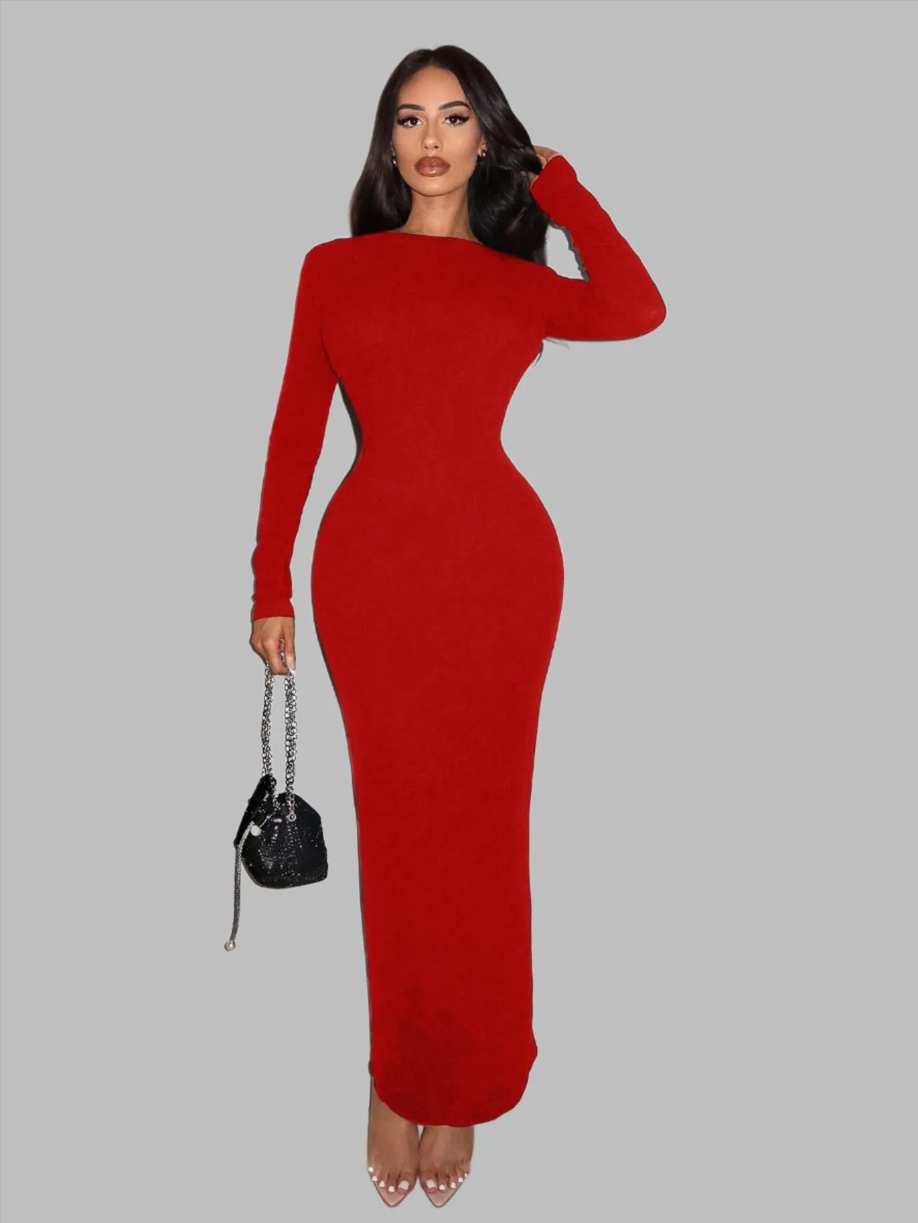 LLstyle Backless Slim Fit Dress