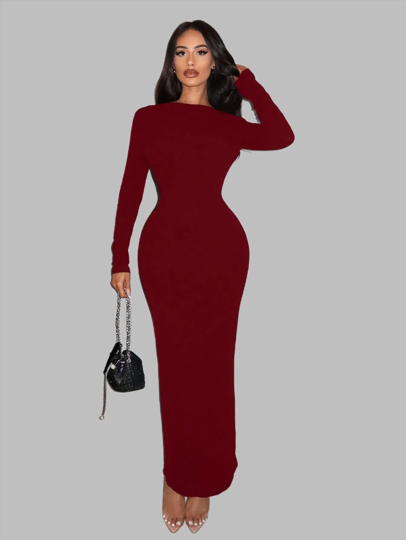 LLstyle Backless Slim Fit Dress