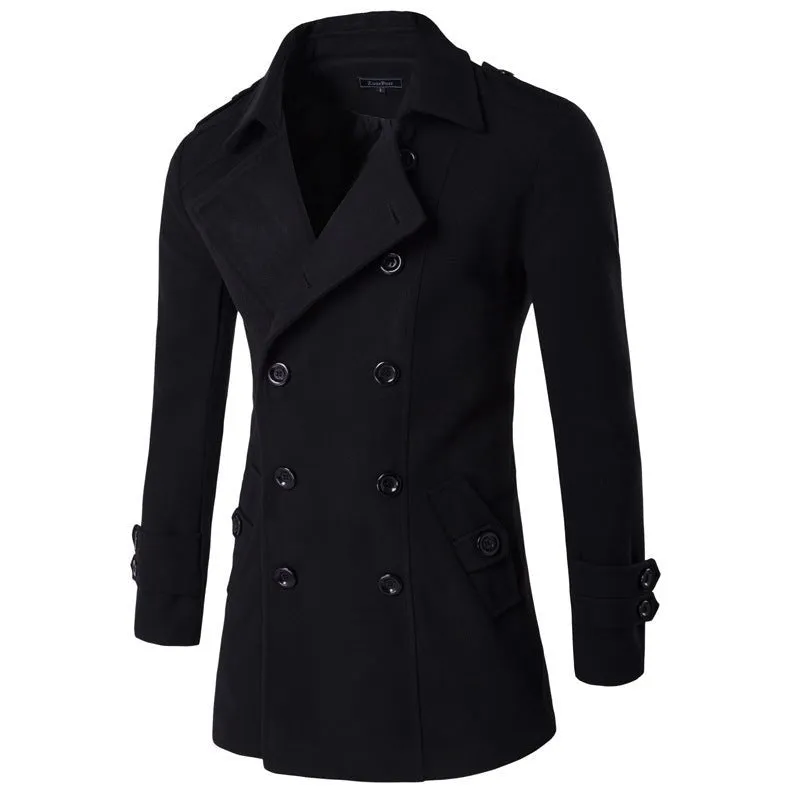 Men's Elegant Double Breasted Winter Coat