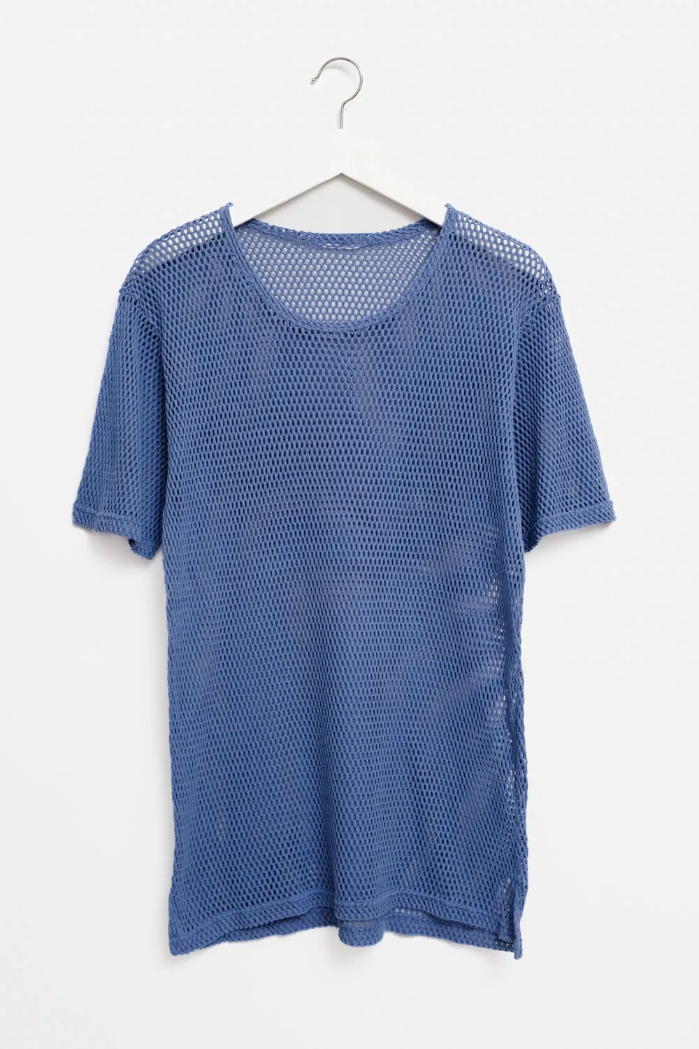 MESH COTTON BLUE VINTAGE TEE