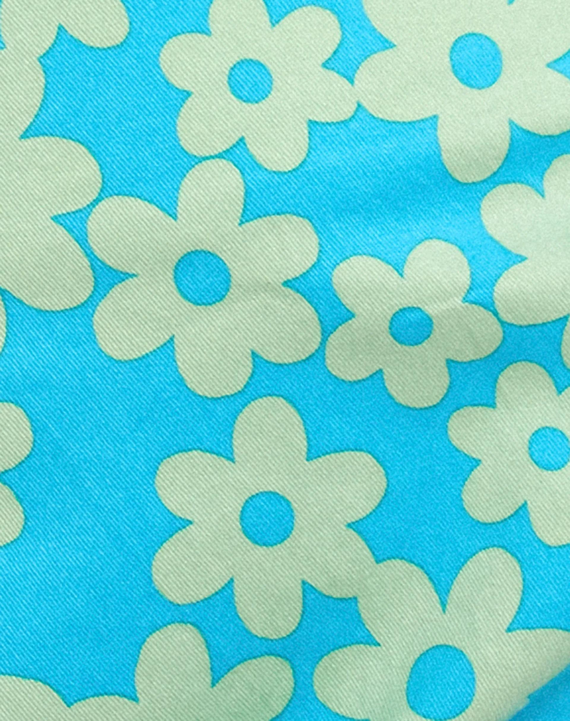 Pelmo Mini Skirt in Retro Daisy Blue