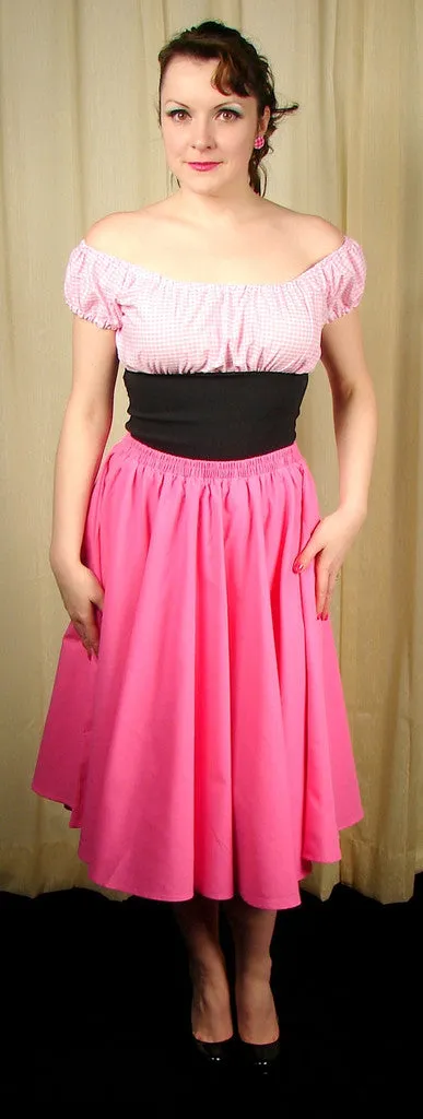 Pink Full Circle Skirt