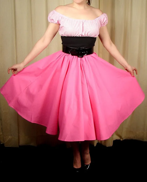 Pink Full Circle Skirt