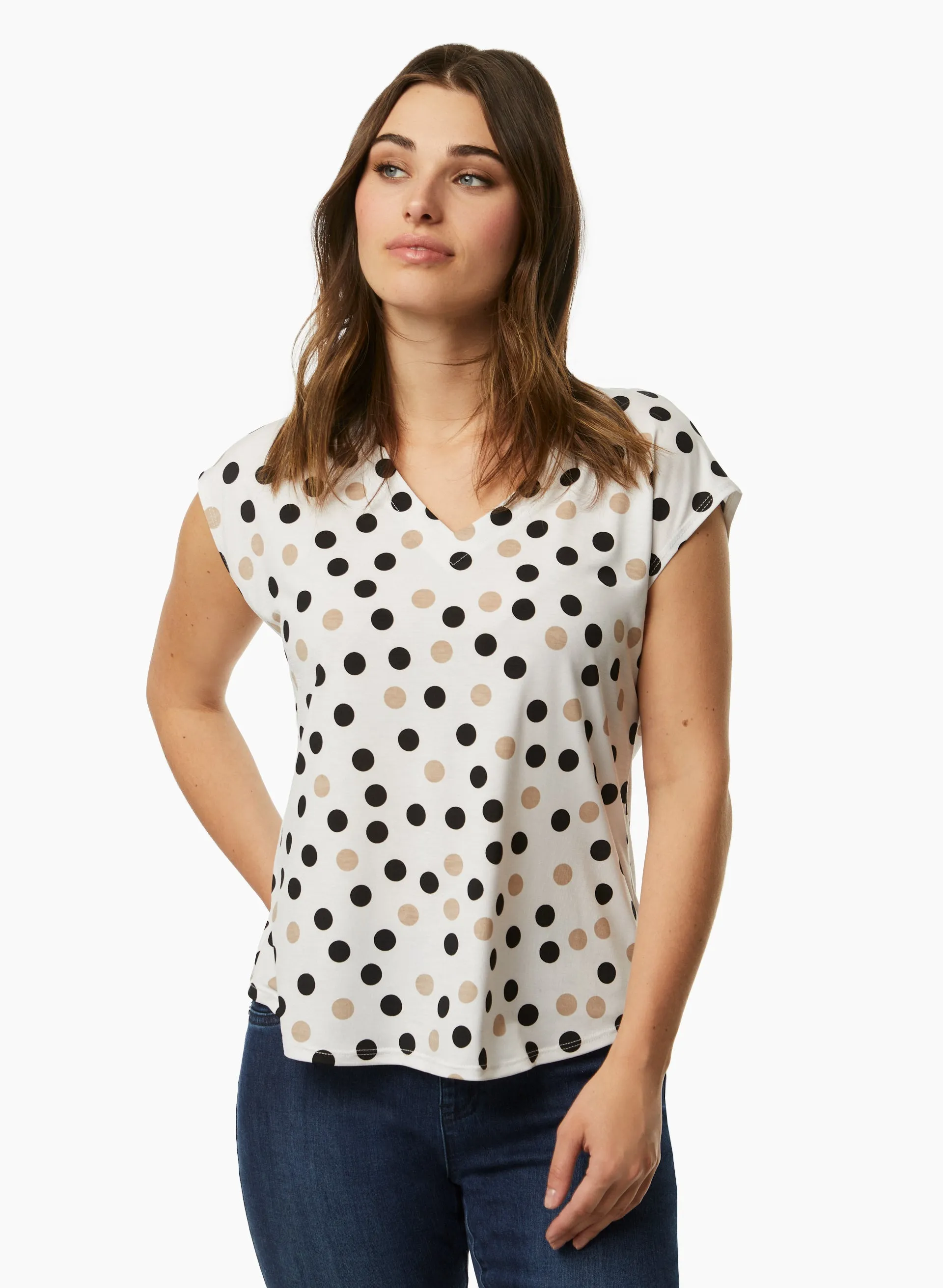 Polka Dot Print Top