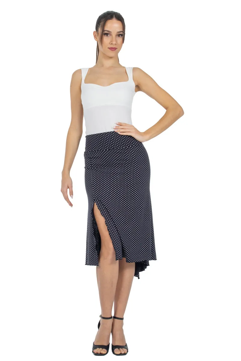 Polka Dot Skirt With Back Movement