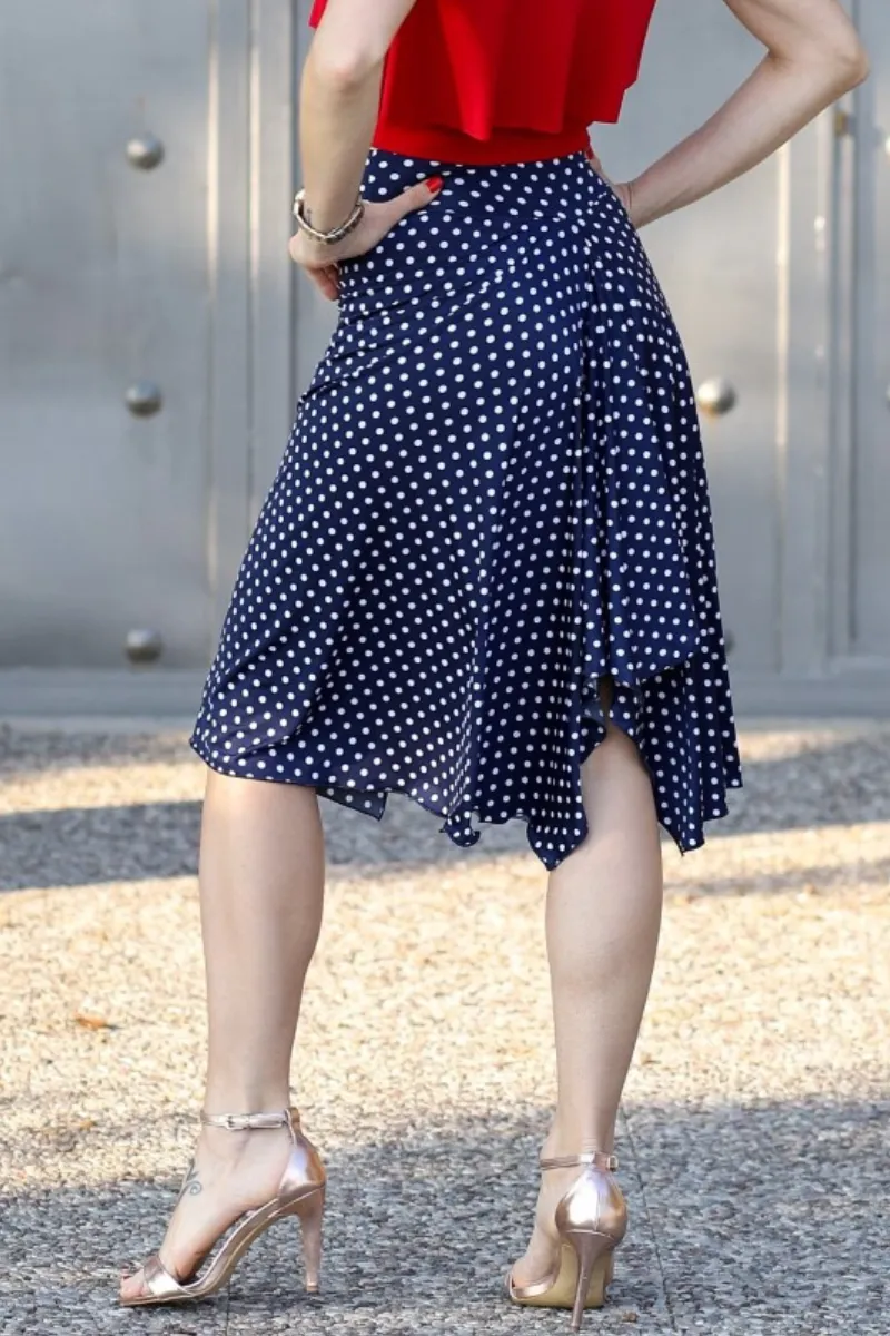 Polka Dot Skirt With Back Movement