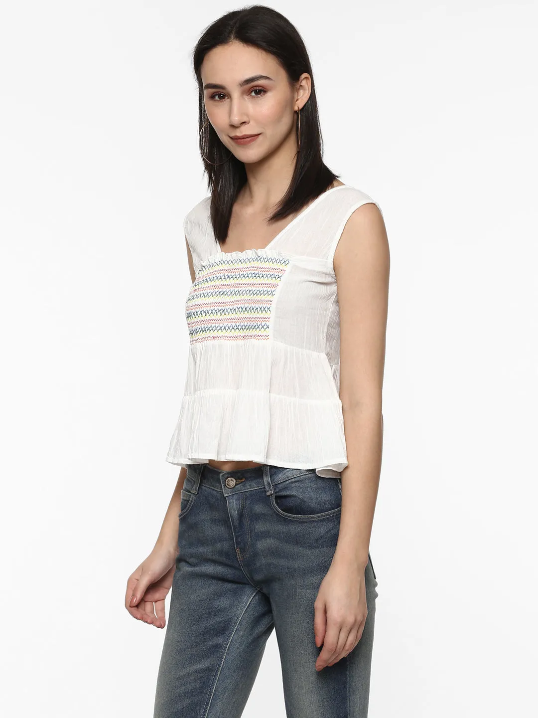 Porsorte Women Cotton Kansai Work Sleeveless Top