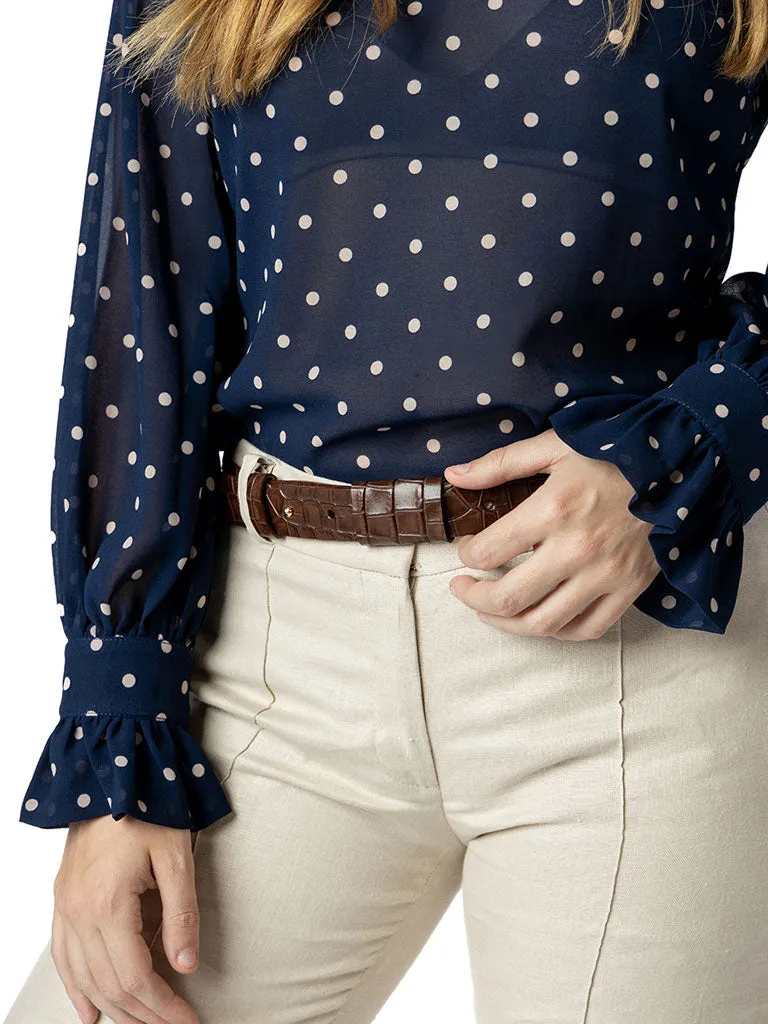 Positano Polka-Dot Blouse