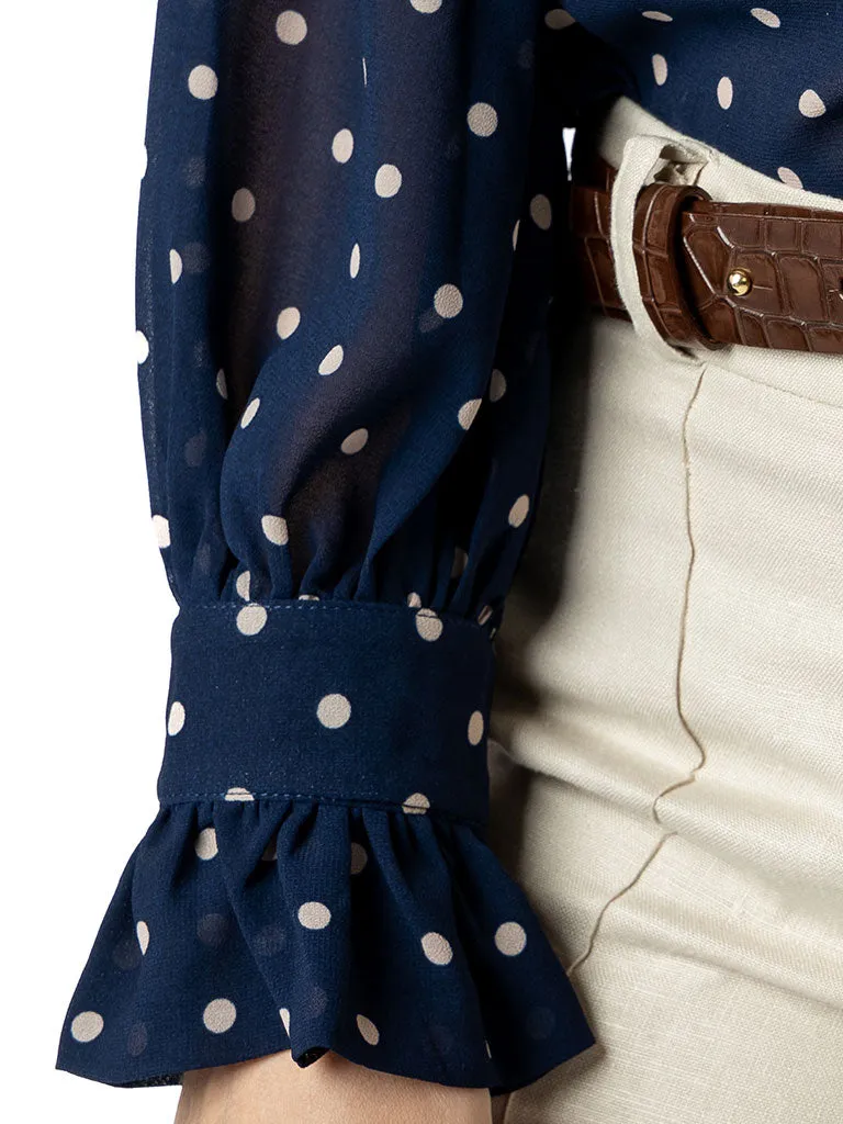 Positano Polka-Dot Blouse