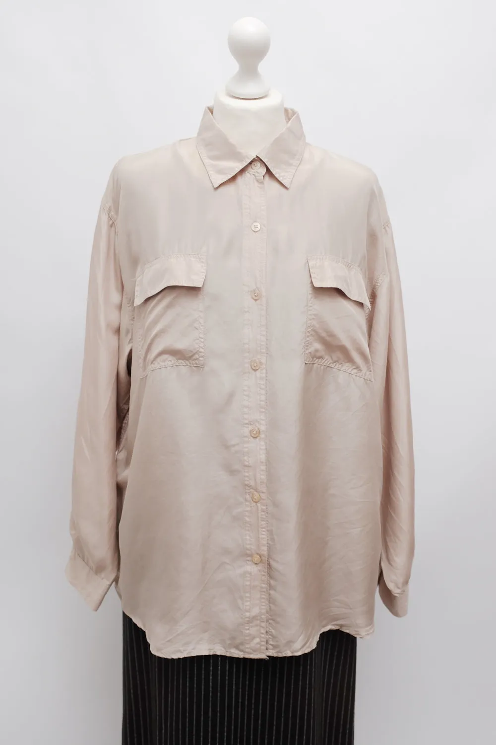 PURE SILK BEIGE VINTAGE SHIRT