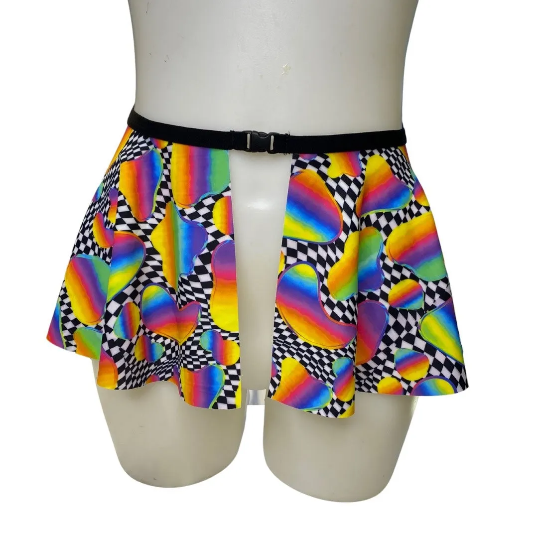 RETRO RAVE | Ultra Mini Buckle Skirt, Rave Skirt, Festival Bottom