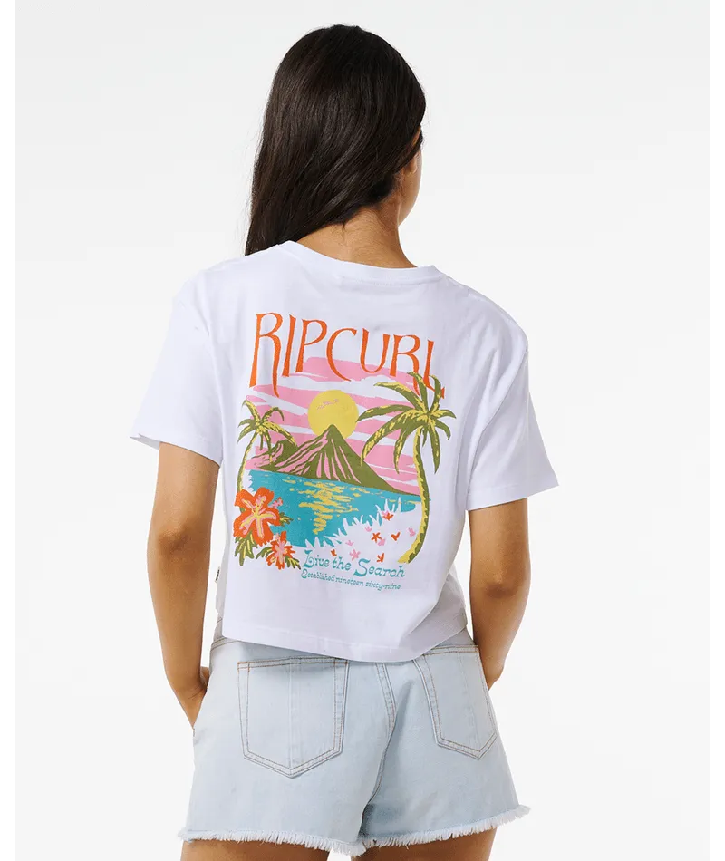 Rip Curl Island Crop Tee-White