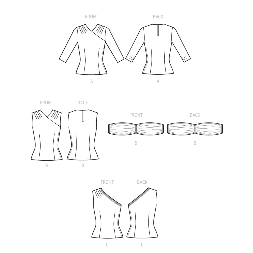 Simplicity sewing pattern 9634 Misses' Vintage Blouses and Cummerbund