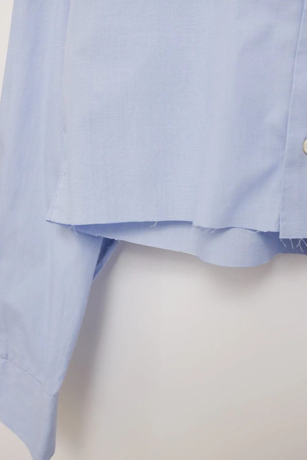 SKY BLUE ITALY COTTON CROP SHIRT