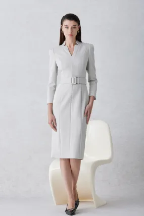 SLIM FIT DRESS IN GREY