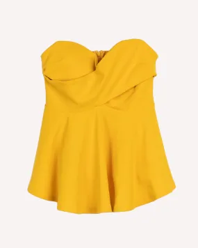 Strapless Peplum Top.