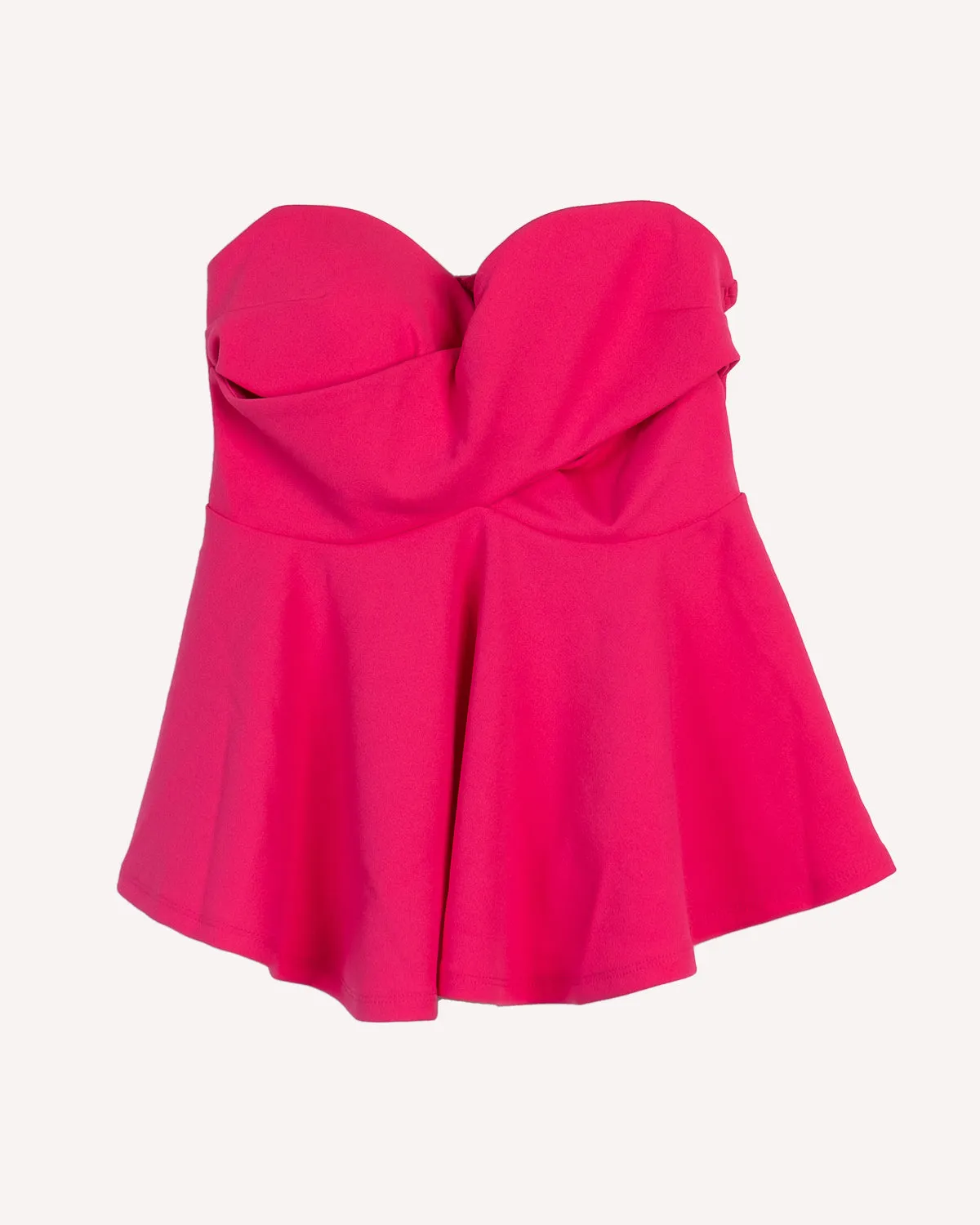 Strapless Peplum Top.