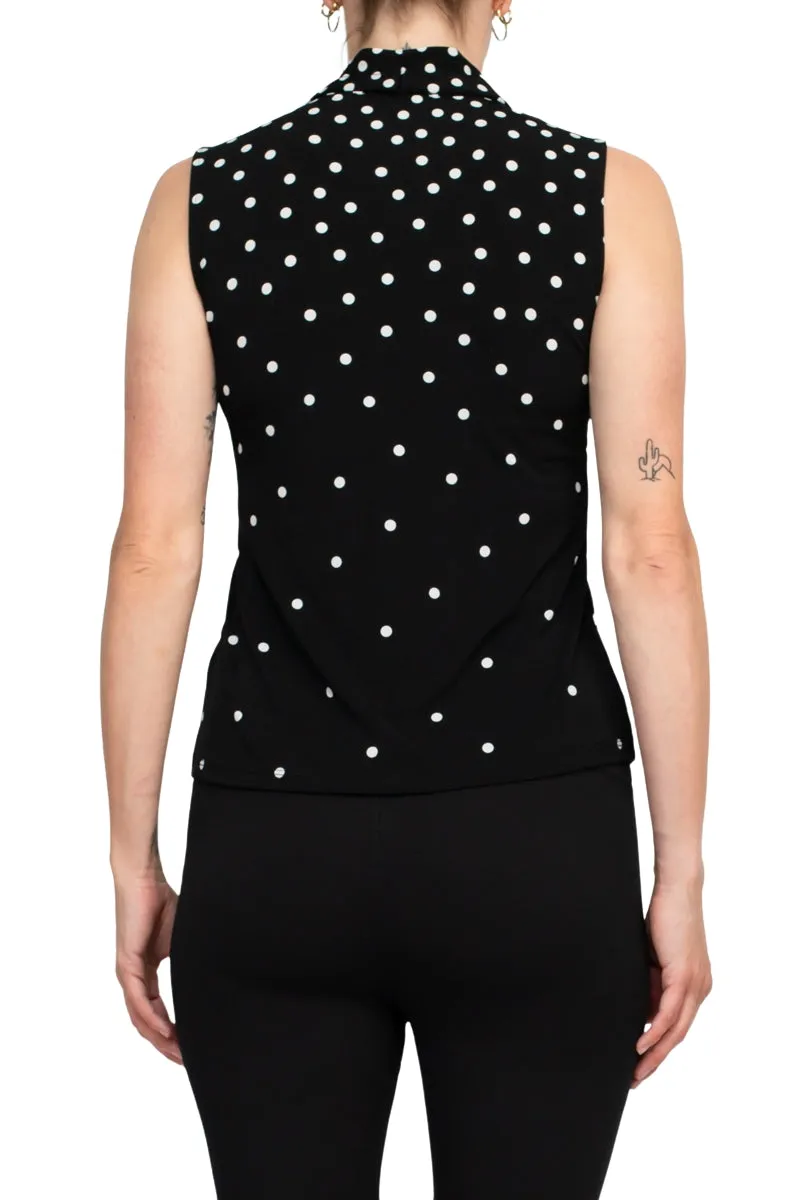 T Tahari Polka Dot Top