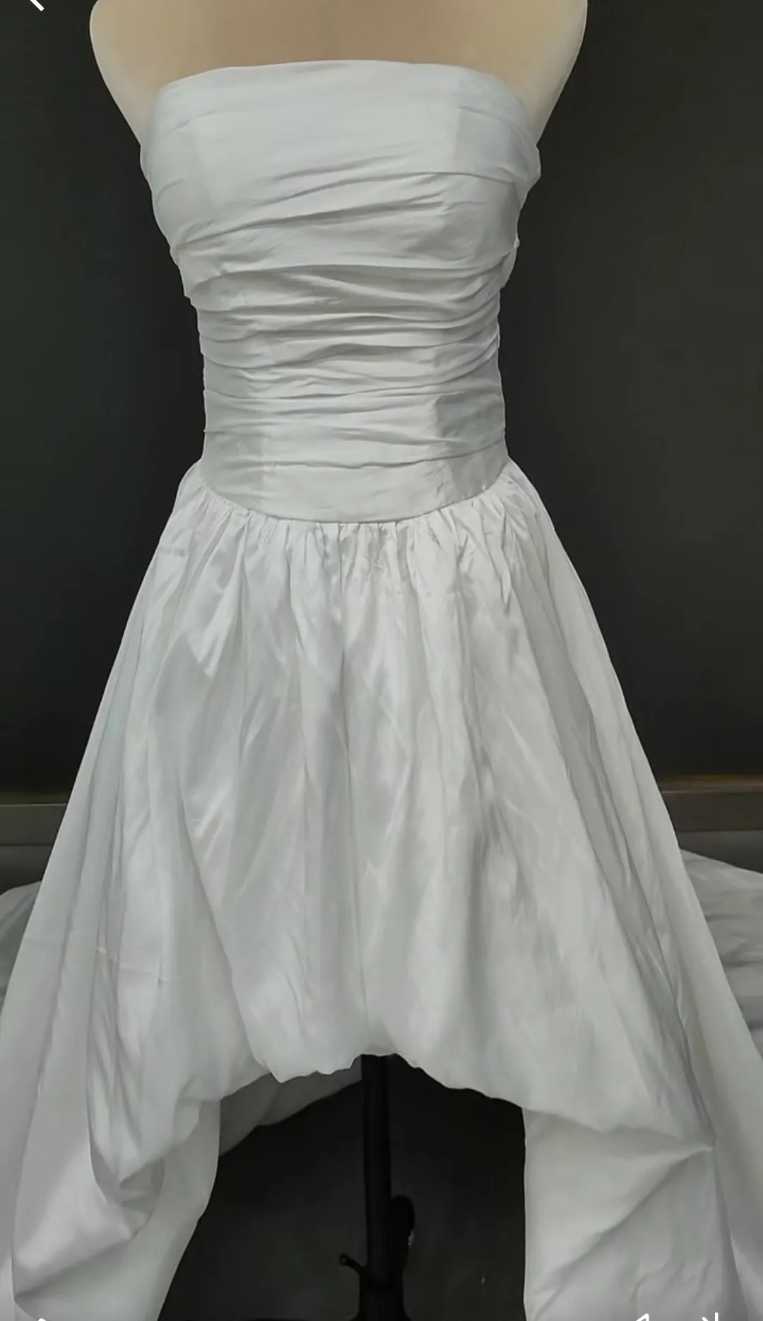 Taffeta High Low Tea Length Wedding Dress All Sizes/Colors