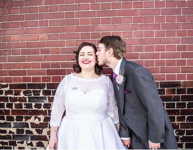 Tea Length Plus Size Wedding Dress with 3/4 Sleeves, 1950s Vintage Gown,20111553