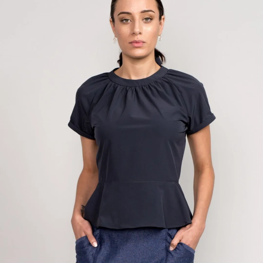 Tie-Back Peplum Top